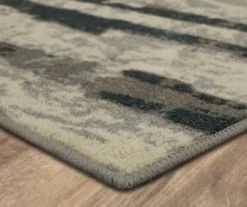 Spectrum Gray & Beige Abstract Stripe Area Rug, (2' X 8') -Cheap Home Store 810600478 A8 1