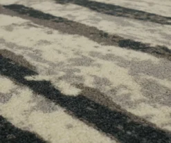 Spectrum Gray & Beige Abstract Stripe Area Rug, (2' X 8') -Cheap Home Store 810600478 A8 3