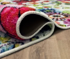 White, Yellow & Red Blossoms Area Rug, (3' 4" X 5') -Cheap Home Store 810600509 A8 5