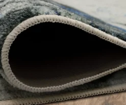 Gold Vein Gray & Blue Abstract Area Rug, (2' X 8') -Cheap Home Store 810600588 A8 5