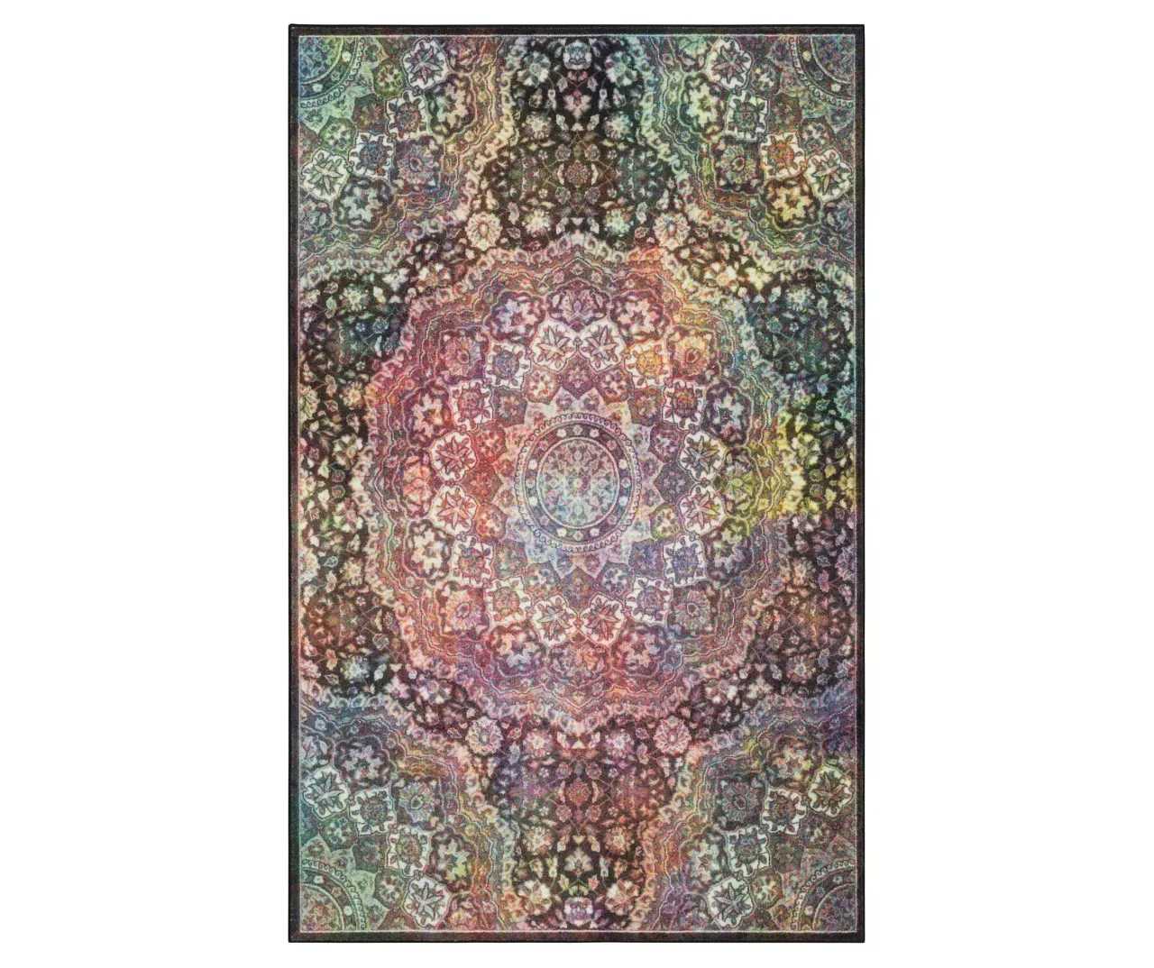 Joliet Black & Multi-Color Mandala Area Rug, (8' X 10') 3 Joliet Black & Multi-Color Mandala Area Rug, (8' X 10')