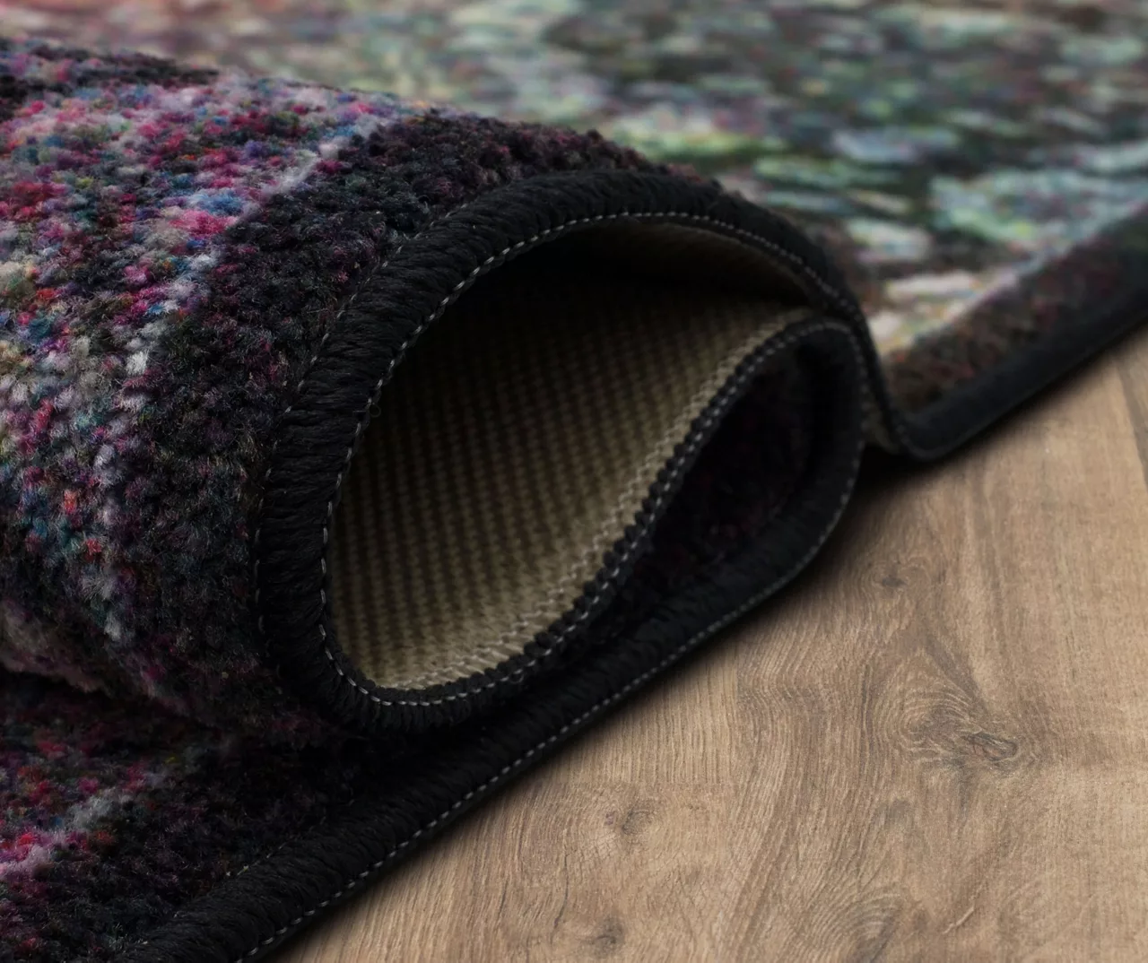 Joliet Black & Multi-Color Mandala Area Rug, (8' X 10') 8 Joliet Black & Multi-Color Mandala Area Rug, (8' X 10') - Image 6