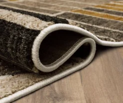 Crescent Oyster Taupe & Mustard Abstract Area Rug, (8' X 11') 15 Crescent Oyster Taupe & Mustard Abstract Area Rug, (8' X 11') -Cheap Home Store 810600689 A8 5