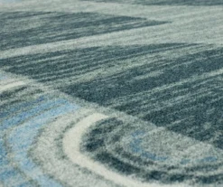 Karah Gray & Blue Circles Area Rug, (2' X 3') -Cheap Home Store 810600769 A8 3