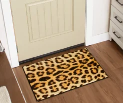 Yellow & Black Leopard Print Area Rug, (2' X 3') -Cheap Home Store 810600846 A0 3