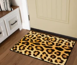 Yellow & Black Leopard Print Area Rug, (2' X 3') -Cheap Home Store 810600846 A0 4