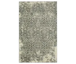 Maisie Gray & White Geometric Area Rug, (2.5' X 4' 2")