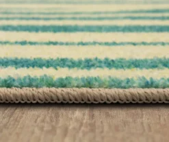 Augusta Light Blue & Beige Offset Stripe Area Rug, (8' X 10') -Cheap Home Store 810600950 A8 4