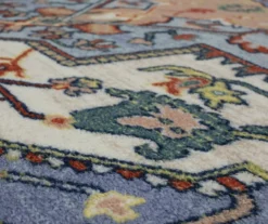 Tethys Blue & Peach Ornamental Accent Rug, (20" X 34") -Cheap Home Store 810601105 A8 3