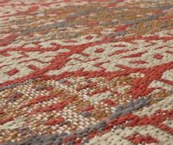 Paradise Grove Rust & Gray Arabesque Outdoor Area Rug, (4' X 5.5') -Cheap Home Store 810601168 A8 3