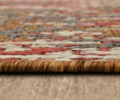 Paradise Grove Rust & Gray Arabesque Outdoor Area Rug, (4' X 5.5') -Cheap Home Store 810601168 A8 4