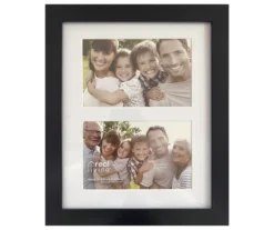 Black Linear 2-Photo Picture Frame, (4" X 6")