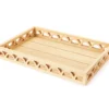 Bohemian Farmhouse 15.5" Natural Brown Arch Cut-Out Rectangular Decorative Tray -Cheap Home Store 810602700 A0 1