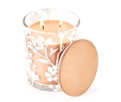 Sandalwood Fig 2-Wick Floral Glass Candle, 16 Oz. -Cheap Home Store 810604230 A8 2