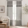 Lucinda Gray Light-Filtering Ring-Top Valance, (63") -Cheap Home Store 810605636 810605637 810605638 810605639 A4 1 1