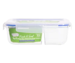 Fresh & Seal 2-Compartment Glass Food Storage Container, 49 Oz.