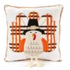 Autumn Air Ivory & Orange Turkey Legs Square Throw Pillow -Cheap Home Store 810609075 A0 1