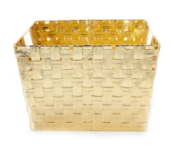 Metallic Woven Storage Bin
