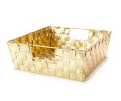 Metallic Woven Storage Bin -Cheap Home Store 810609646 A1
