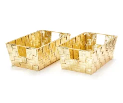 Metallic Woven Storage Bin -Cheap Home Store 810609649 A1 1