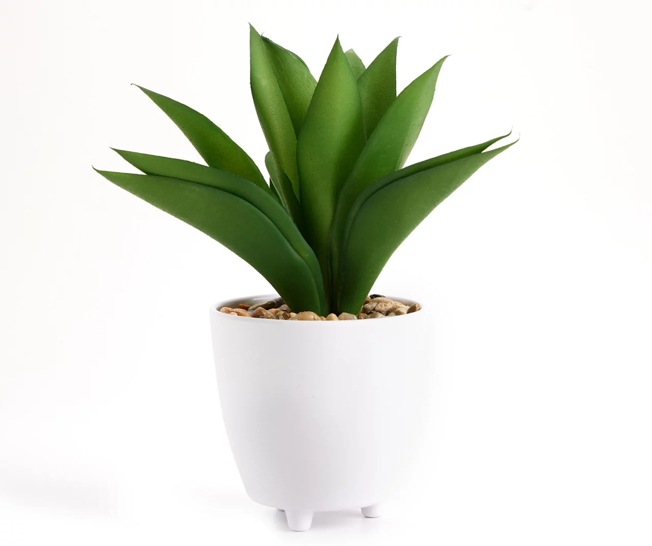 Artificial Agave Plant In White Footed Ceramic Pot 3 Artificial Agave Plant In White Footed Ceramic Pot