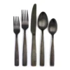 Matte Black Hammered 20-Piece Flatware Set 1 Matte Black Hammered 20-Piece Flatware Set -Cheap Home Store 810610408 A0 1