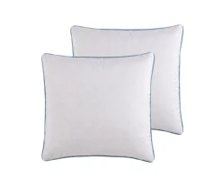 Hilden White & Blue Color Block Bedding Set -Cheap Home Store 810611475 A7 6