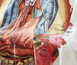 White & Red Our Lady Of Guadalupe Fleece Raschel Throw, (50" X 60") -Cheap Home Store 810616372 A8 2