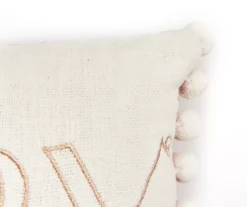 "Merry / Joy" White & Red Reversible Throw Pillow -Cheap Home Store 810616383 A8 2