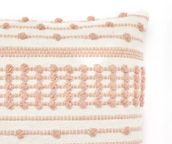 White & Blush Jacquard Textured Stripe Square Throw Pillow -Cheap Home Store 810617168 A8 2 1