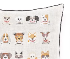 "Gangs All Here" Beige Dogs Embroidered Square Throw Pillow -Cheap Home Store 810617170 A8 1