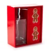 Red Gingerbread Man 3-Piece Soap Pump & Towel Set