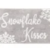 Frosted Forest "Snowflake Kisses" Gray Bath Rug -Cheap Home Store 810619837 A0