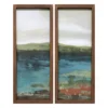 Mountain & River Landscape 2-Piece Framed Art Set, (8" X 20") -Cheap Home Store 810628779 A0