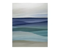 Multi-Blue Ocean Abstract 2-Piece Art Canvas Set, (16" X 20")