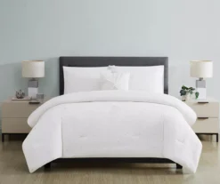 White Stitch-Tufted Comforter Set