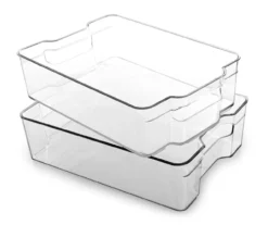 Bino Clear Stacker Storage Bins, 2-Pack -Cheap Home Store 810651131 A0 1