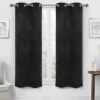 Black Velvet Abstract Blackout Grommet Curtain Panel Pair, (63") -Cheap Home Store 810651228 A0 1