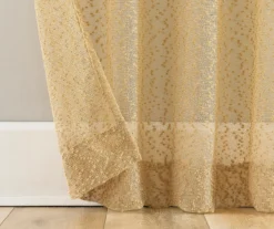 Tinsley Gold Boucle Light-Filtering Rod Pocket Curtain Panel, (84") 11 Tinsley Gold Boucle Light-Filtering Rod Pocket Curtain Panel, (84") -Cheap Home Store 810660793 A0 4