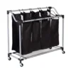 Black Deluxe Mesh Quad Laundry Sorter -Cheap Home Store 810669662 A0 1