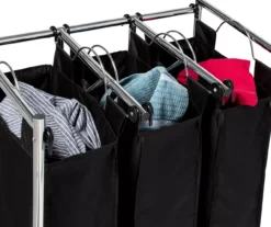 Black Easy Load Triple Laundry Sorter -Cheap Home Store 810669663 A0 2