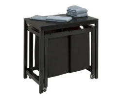 Black Double Laundry Sorter & Folding Table -Cheap Home Store 810669666 A0 5