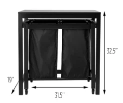 Black Double Laundry Sorter & Folding Table -Cheap Home Store 810669666 A0 6