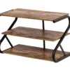 Black & Brown Z-Frame 3-Tier Wood Shoe Rack -Cheap Home Store 810669671 A0 1