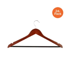 Cherry Finish Non-Slip Swivel Hangers, 24-Pack 8 Cherry Finish Non-Slip Swivel Hangers, 24-Pack -Cheap Home Store 810669675 A0 3