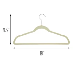 White Slim-Profile Non-Slip Velvet Hangers, 50-Pack -Cheap Home Store 810669676 A0 4