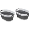 Dark Gray & White Collapsible Laundry Baskets, 2-Pack 2 Dark Gray & White Collapsible Laundry Baskets, 2-Pack -Cheap Home Store 810669677 A0 1