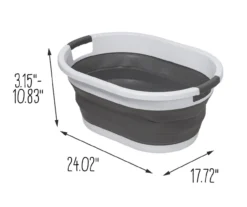 Dark Gray & White Collapsible Laundry Baskets, 2-Pack -Cheap Home Store 810669677 A0 10