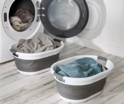 Dark Gray & White Collapsible Laundry Baskets, 2-Pack -Cheap Home Store 810669677 A0 7