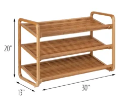 Natural Bamboo 3-Tier Shoe Rack -Cheap Home Store 810669685 A0 3